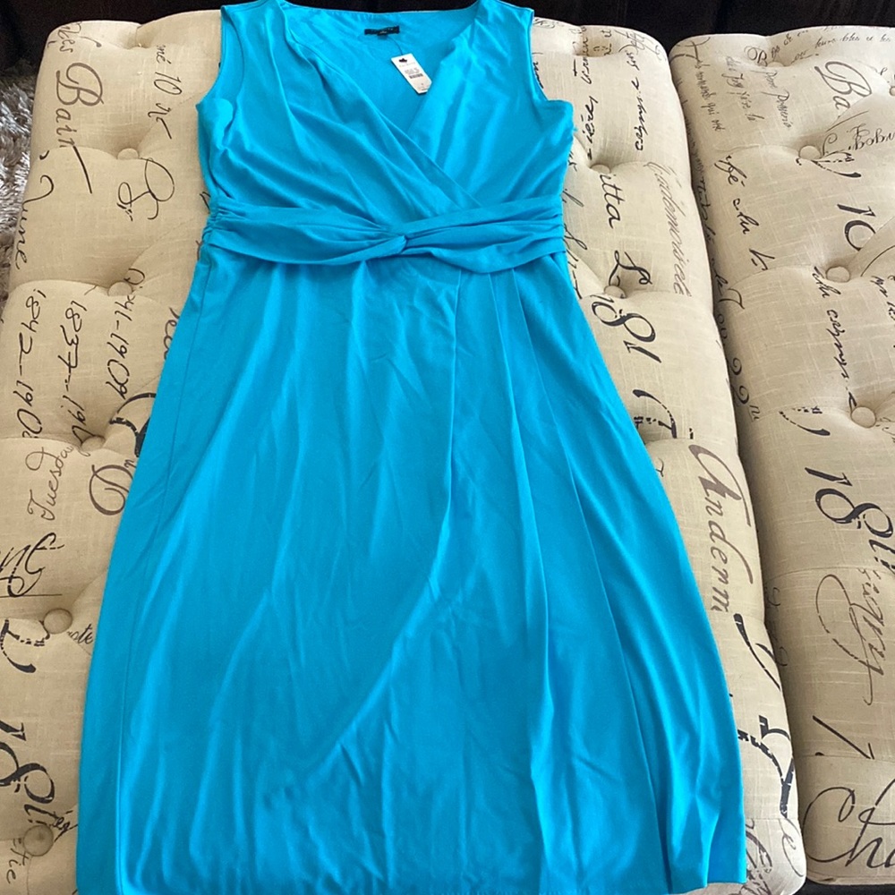 Talbots sleeveless dress in aqua, size 8.  NWT